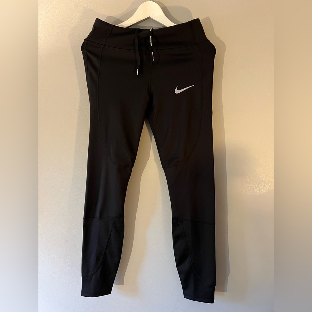 Nike Women’s Black Leggings with White Logo